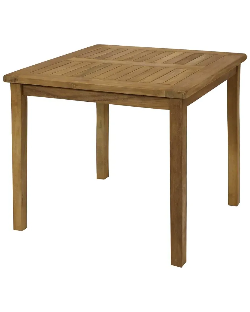 Teak Square Outdoor Dining Table - Light Brown image