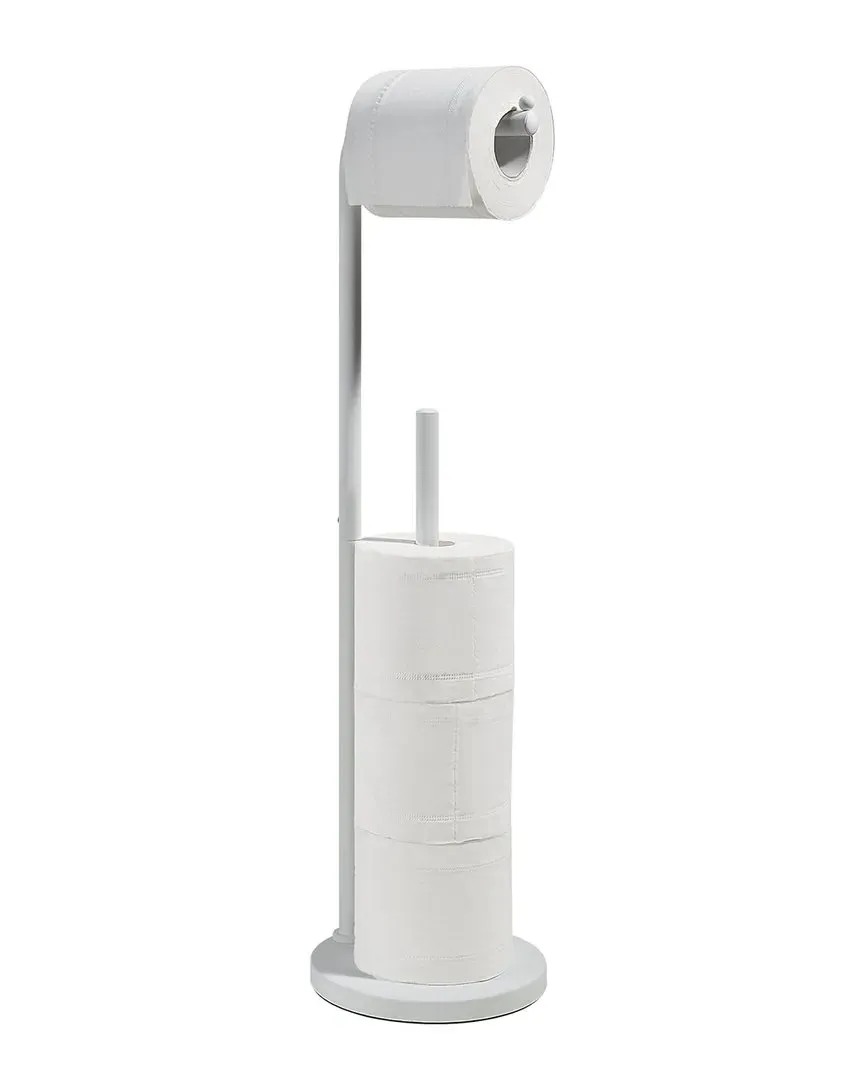 SunnyPoint Toilet Paper Holder with Circle Base - White image