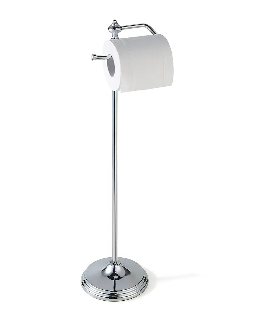 Toilet Paper Holder Stand with Storage - Silver, Steel