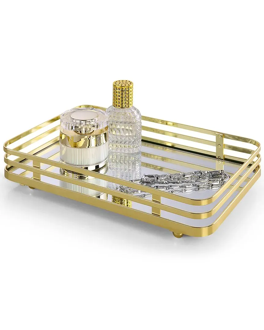 Vanity Mirror Tray - Gold, Glass image