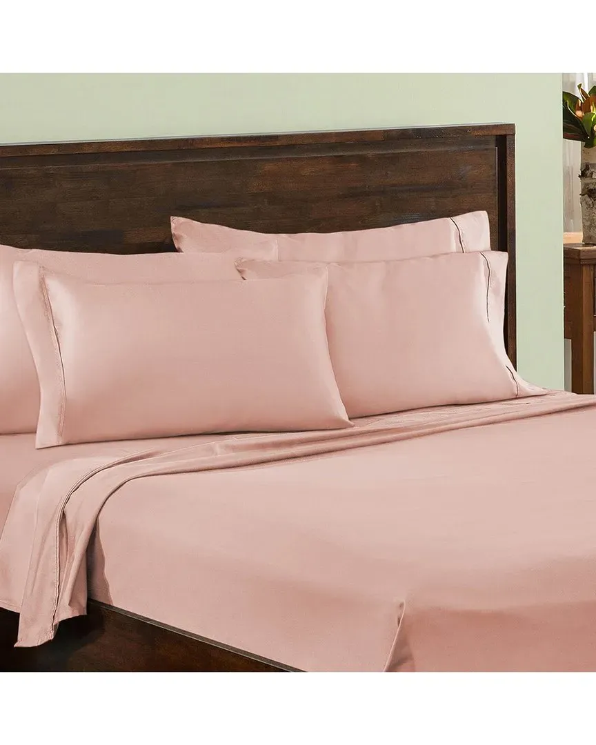 1000 Thread Count Deep Pocket Bed Sheet Set - Blush, Cotton