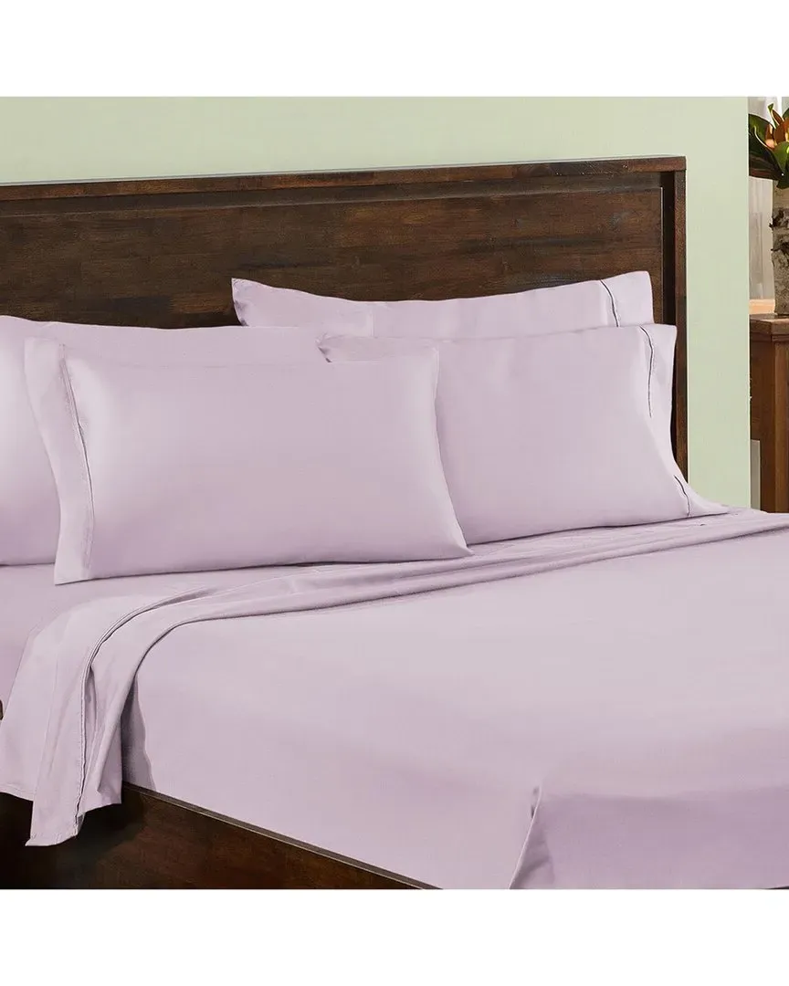 1000 Thread Count Deep Pocket Bed Sheet Set - Lilac, Cotton