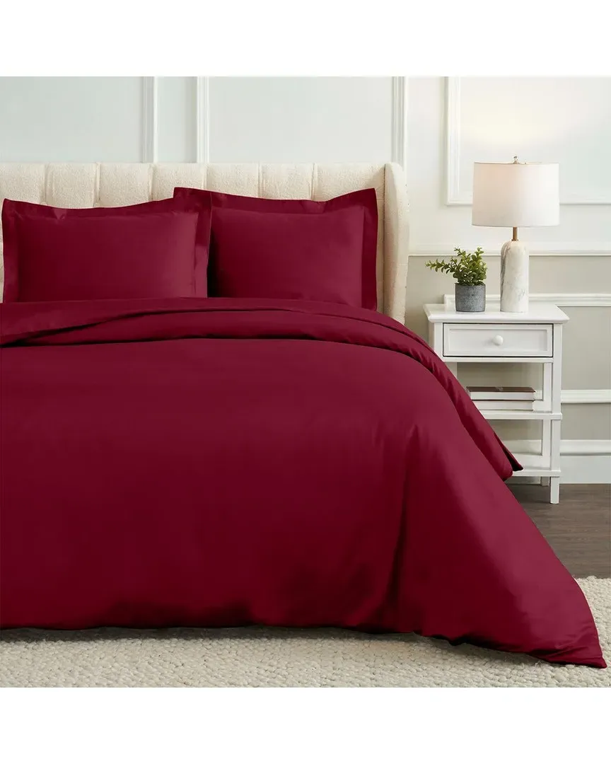 1200 Thread Count Duvet Cover Set - Burgundy, Egyptian Cotton