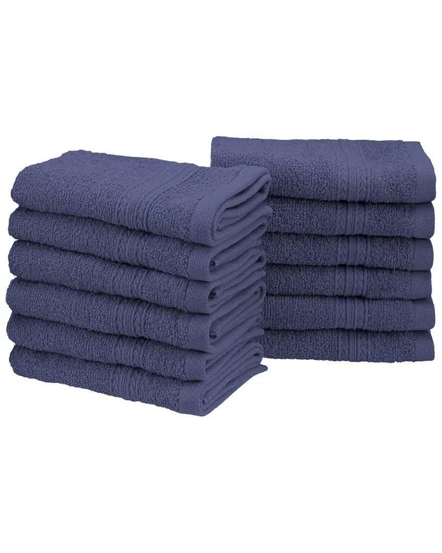 12pc Face Towel Set - Navy Blue, Cotton
