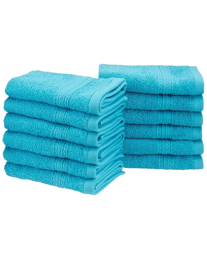 12pc Face Towel Set - Turquoise, Cotton