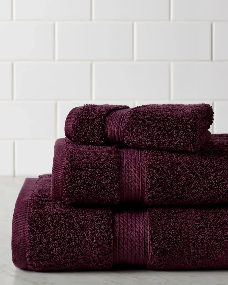 3-Piece Egyptian Cotton Towel Set - Plum