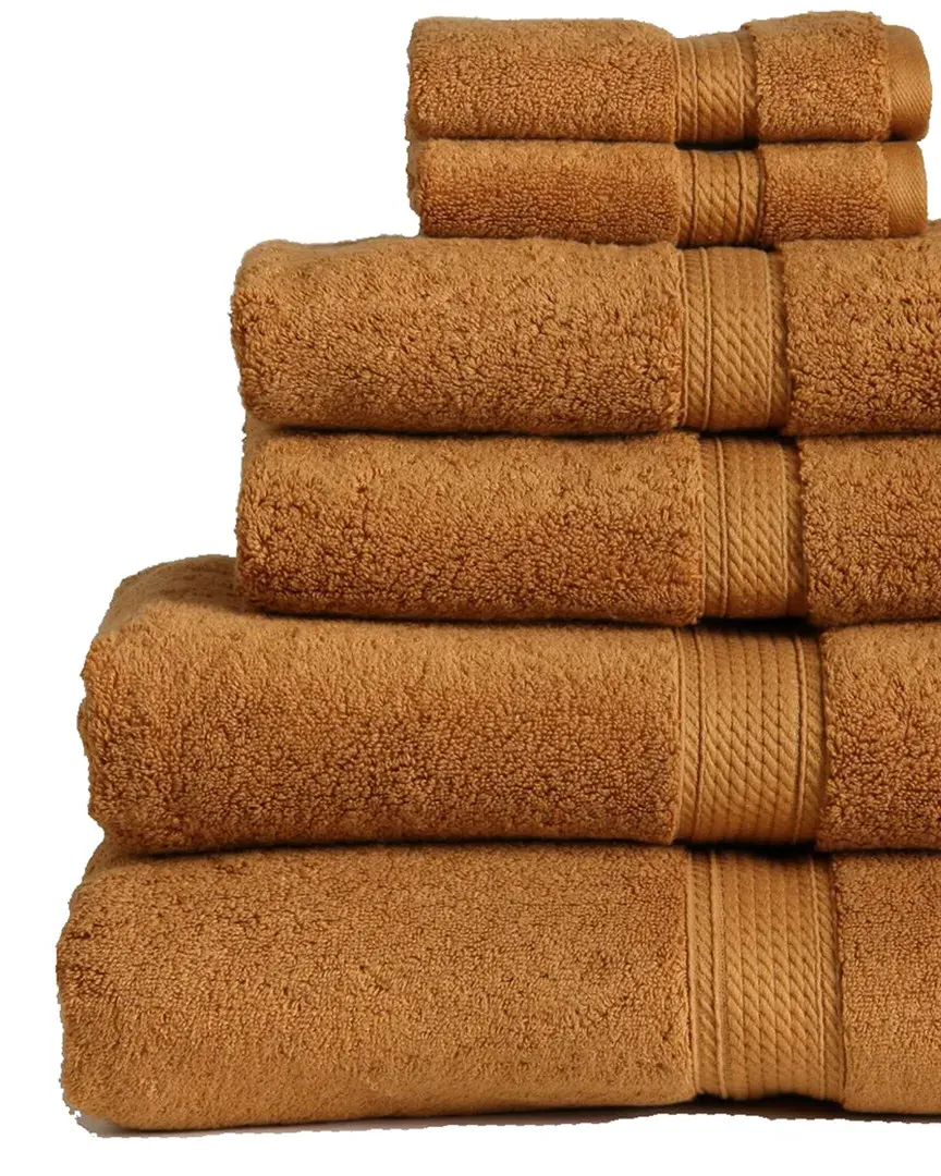 6-Piece Egyptian Cotton Towel Set - Rust