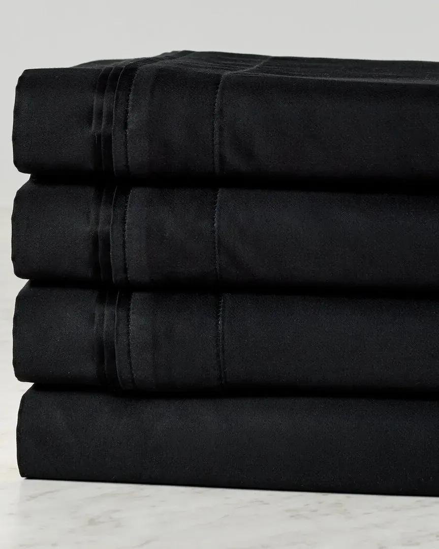 650 Thread Count Deep Pocket Sheet Set - Black, Egyptian Cotton