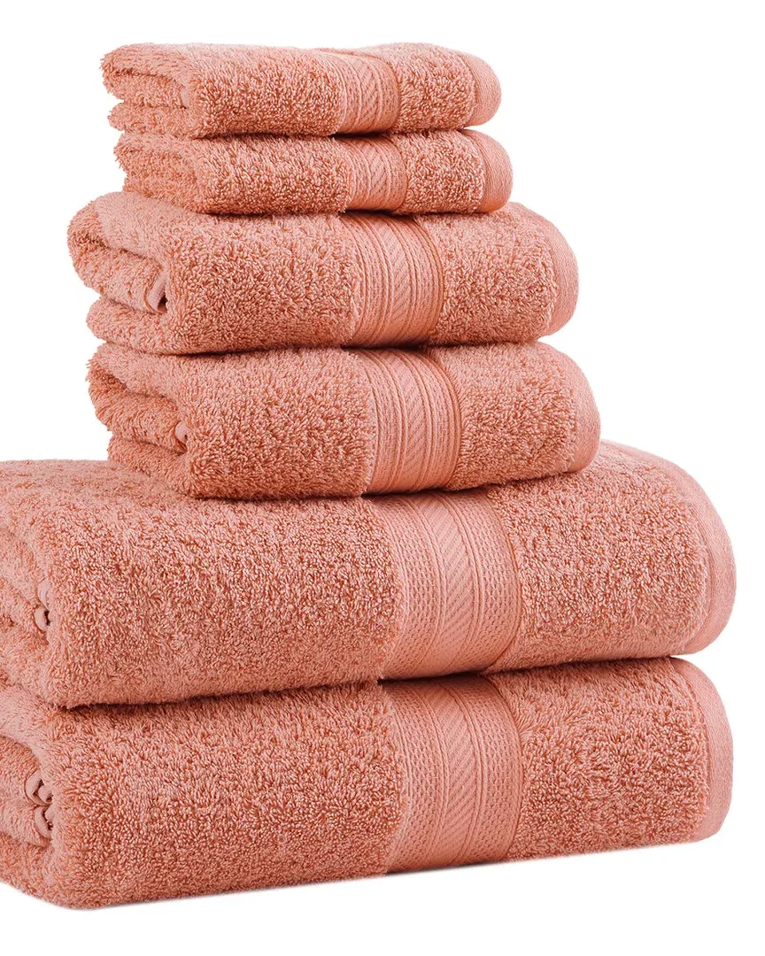 6pc Towel Set - Blush, Cotton
