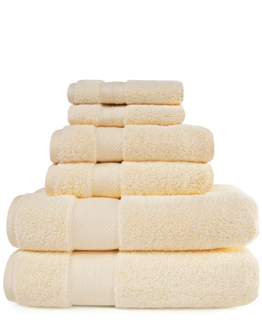 6pc Turkish Cotton Towel Set - Ivory