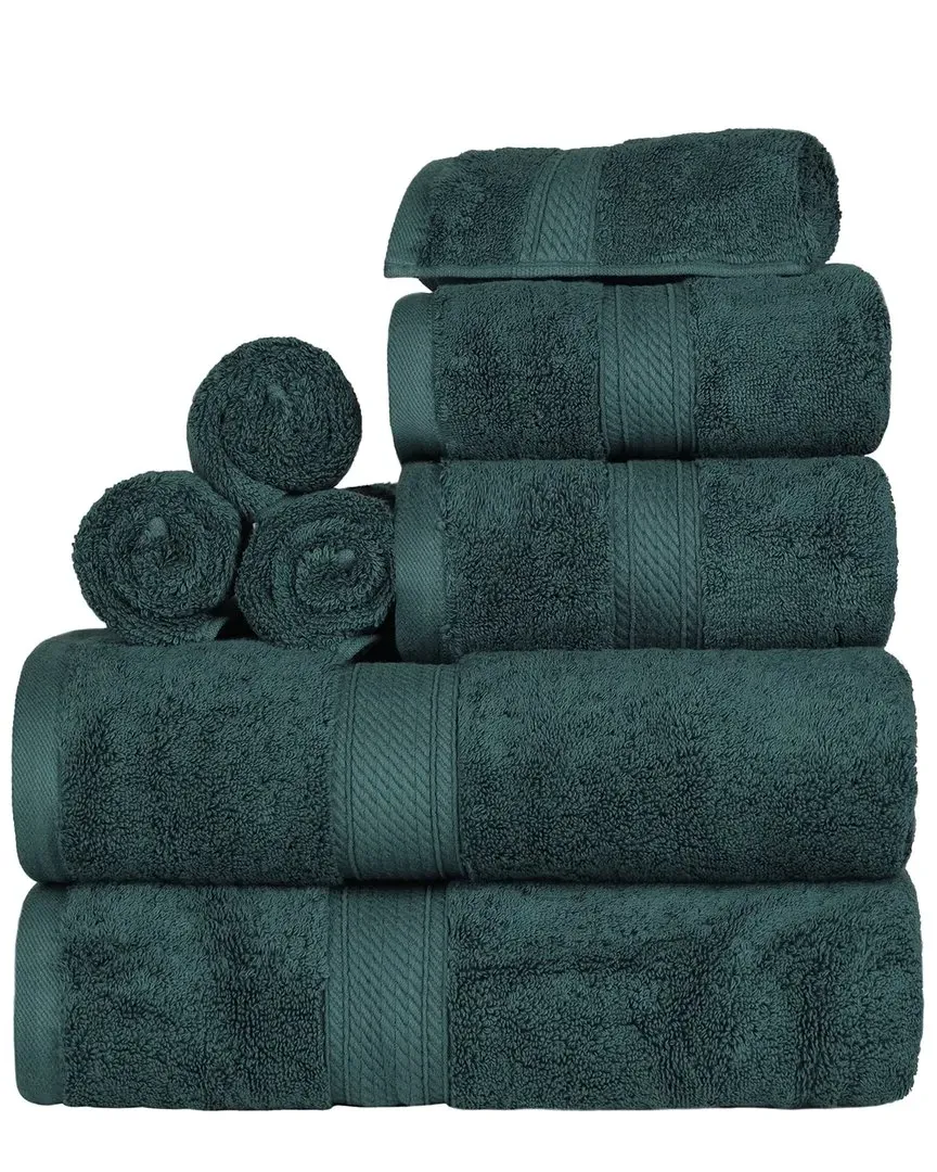 8-Piece Egyptian Cotton Towel Set - Teal