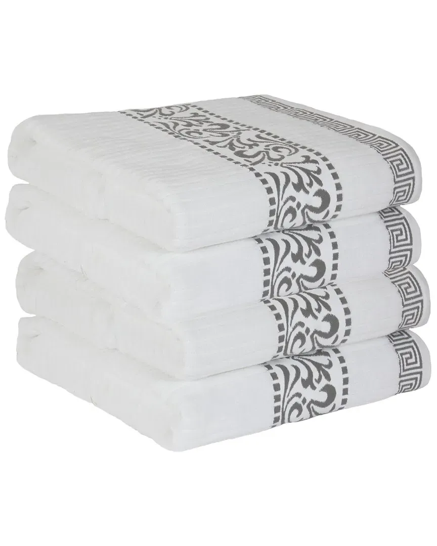 Athens 4pc Bath Towel Set - Grey, Cotton