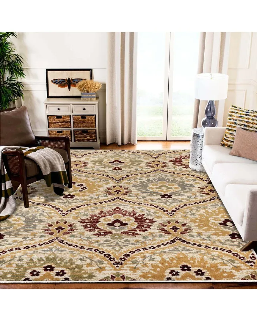 Augusta Oriental Floral Area Rug - Brown, Polypropylene image