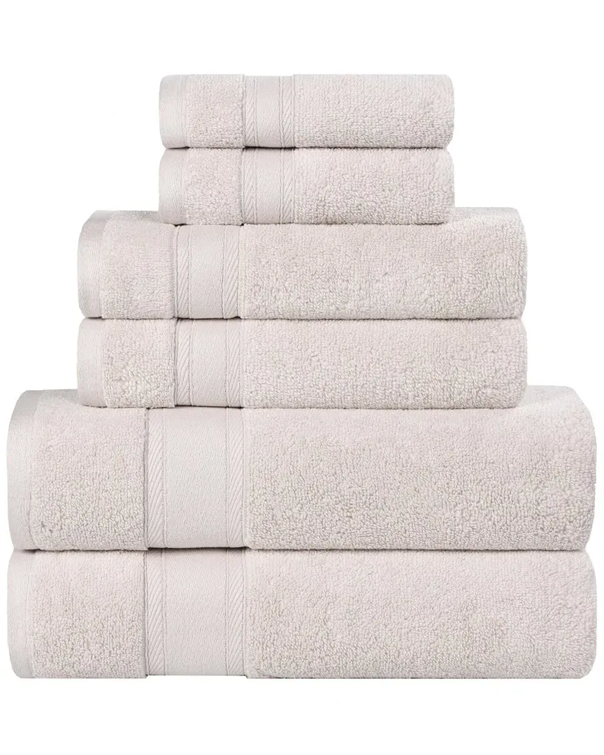Belmont Zero Twist 6-Piece Towel Set - Silver, Cotton