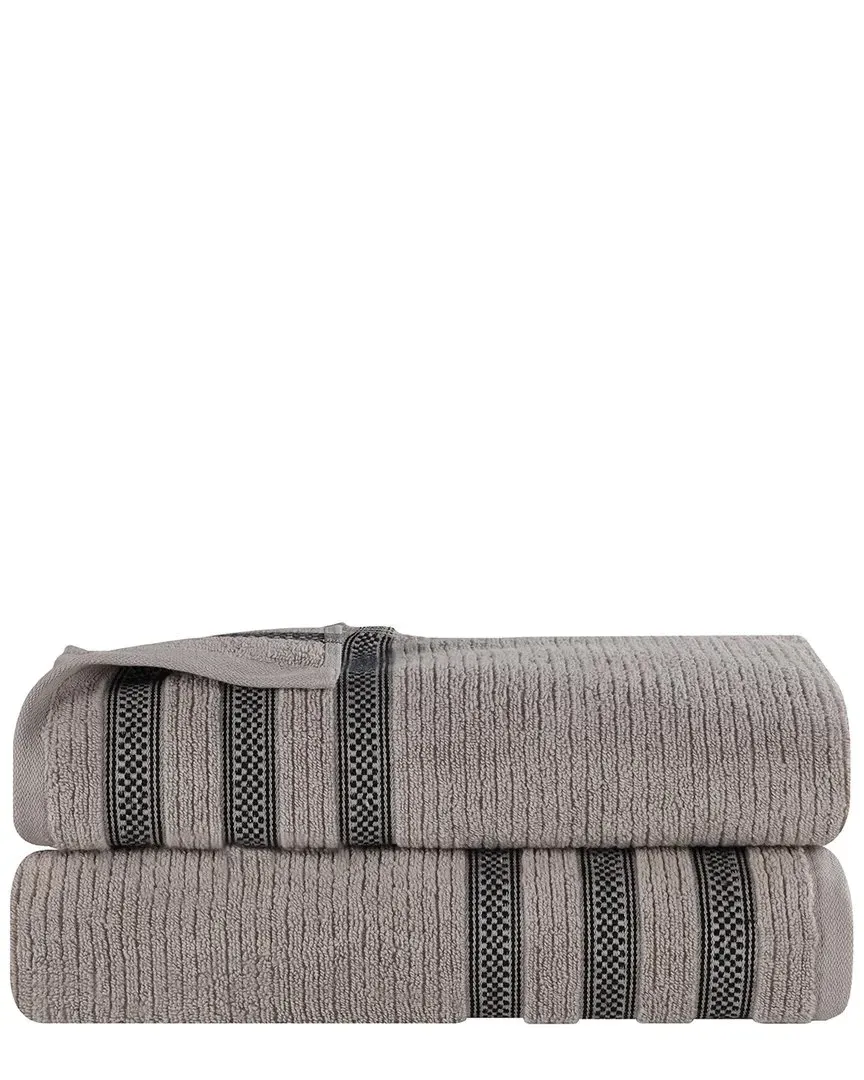 Brea Zero Twist Cotton 2-Piece Bath Sheet Set - Grey