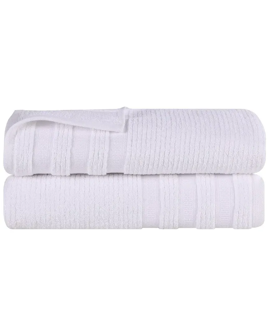Brea Zero Twist Cotton 2-Piece Bath Sheet Set - White