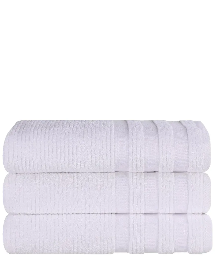 Brea Zero Twist Cotton 3-Piece Bath Towel Set - White