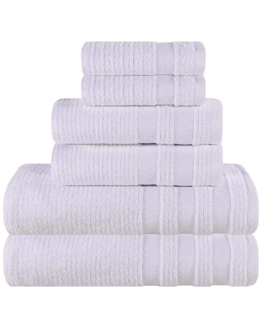 Brea Zero Twist Cotton 6-Piece Towel Set - White