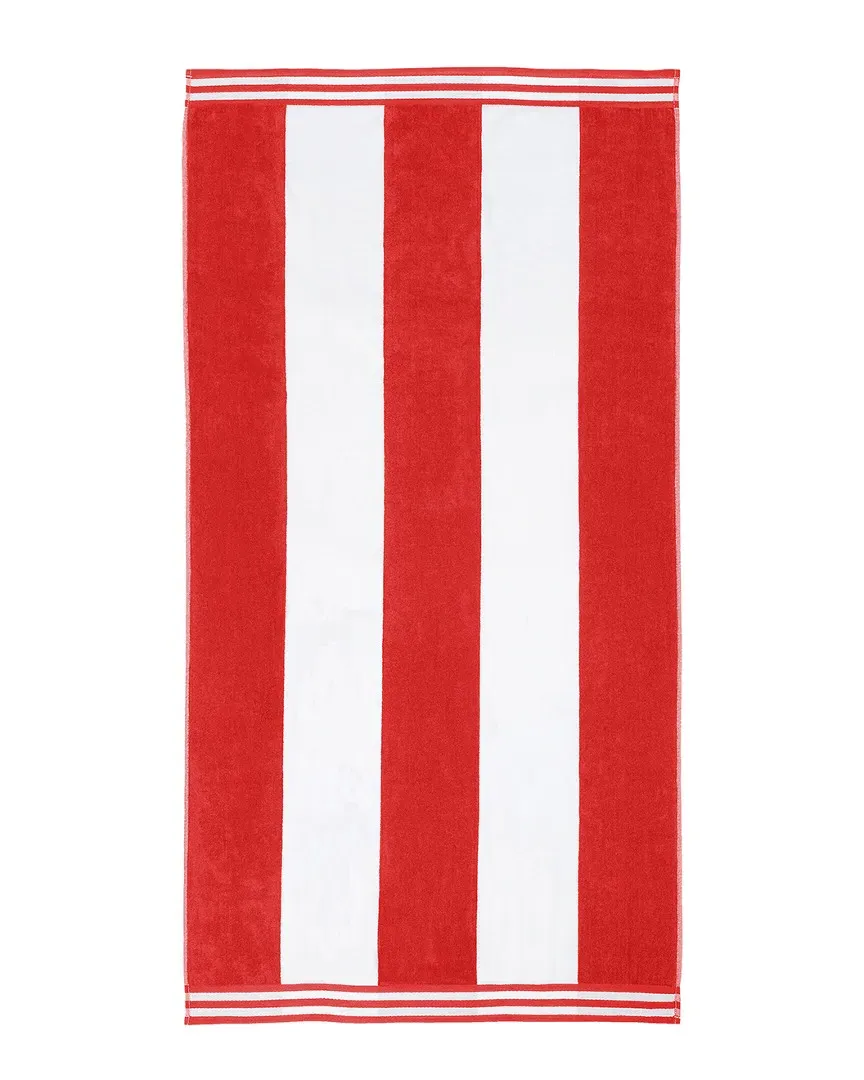 Cabana Stripe Oversized Beach Towel - Red, Cotton image