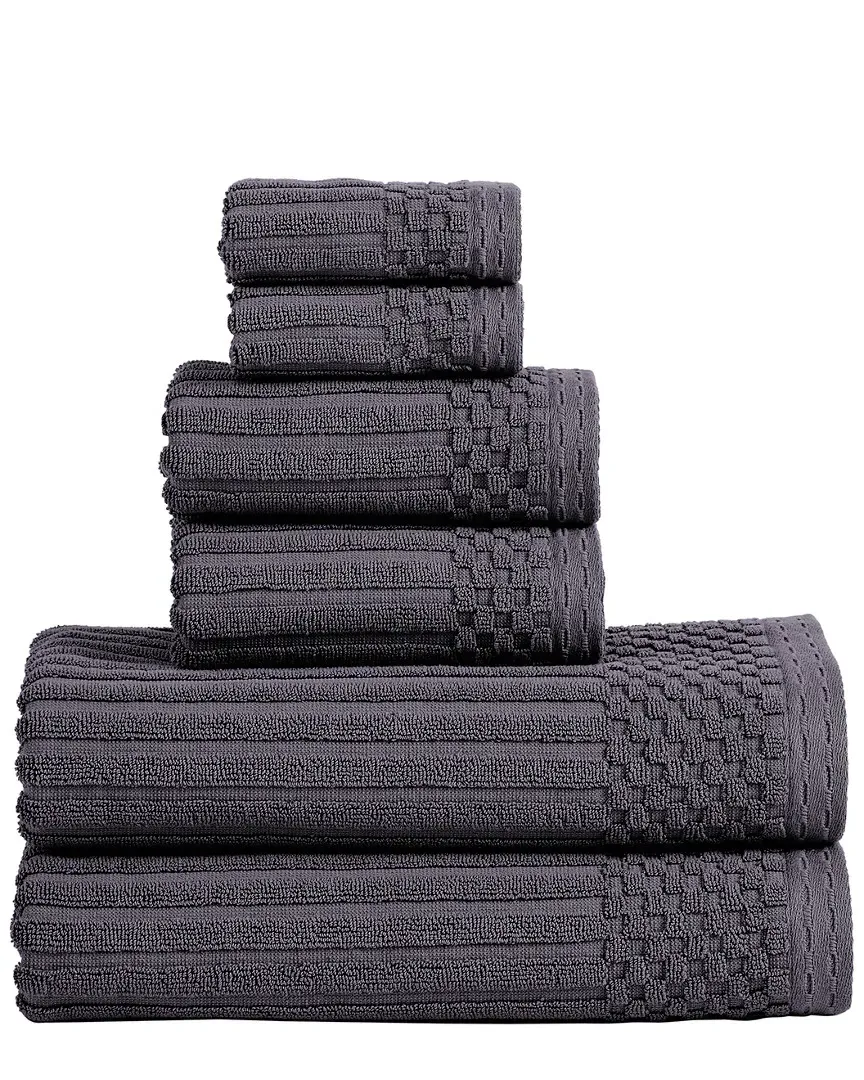 Calverton Collection 6pc Cotton Towel Set - Navy Blue