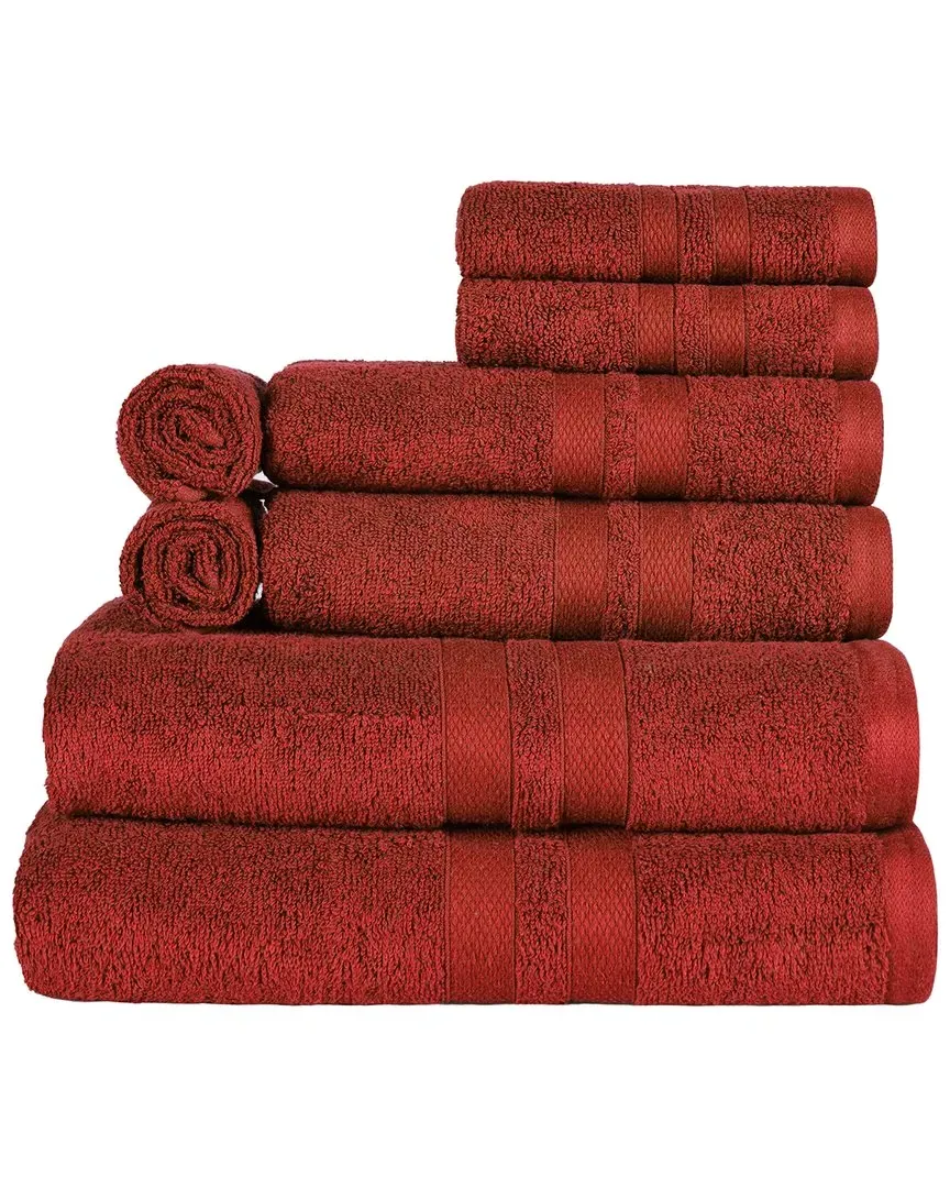 Cotton 8-Piece Assorted Towel Set - Maroon