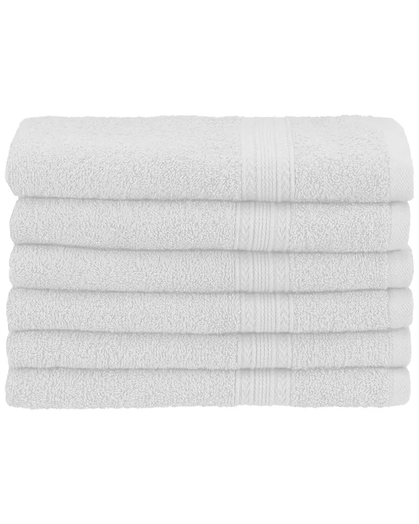 Eco-Friendly 6pc Hand Towel Set - White, Cotton