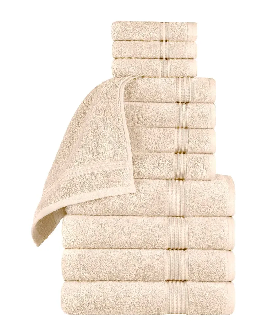 Egyptian Cotton 12pc Towel Set - Ivory