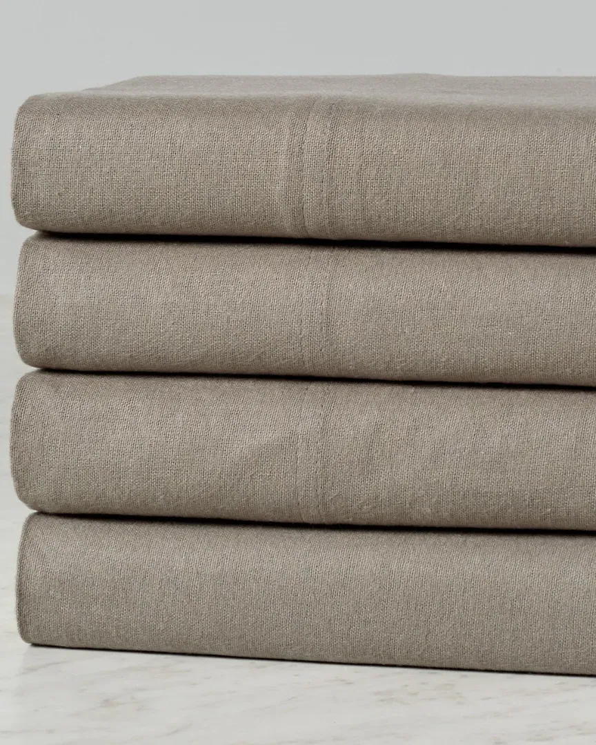 Flannel Deep Pocket Sheet Set - Grey, Cotton image