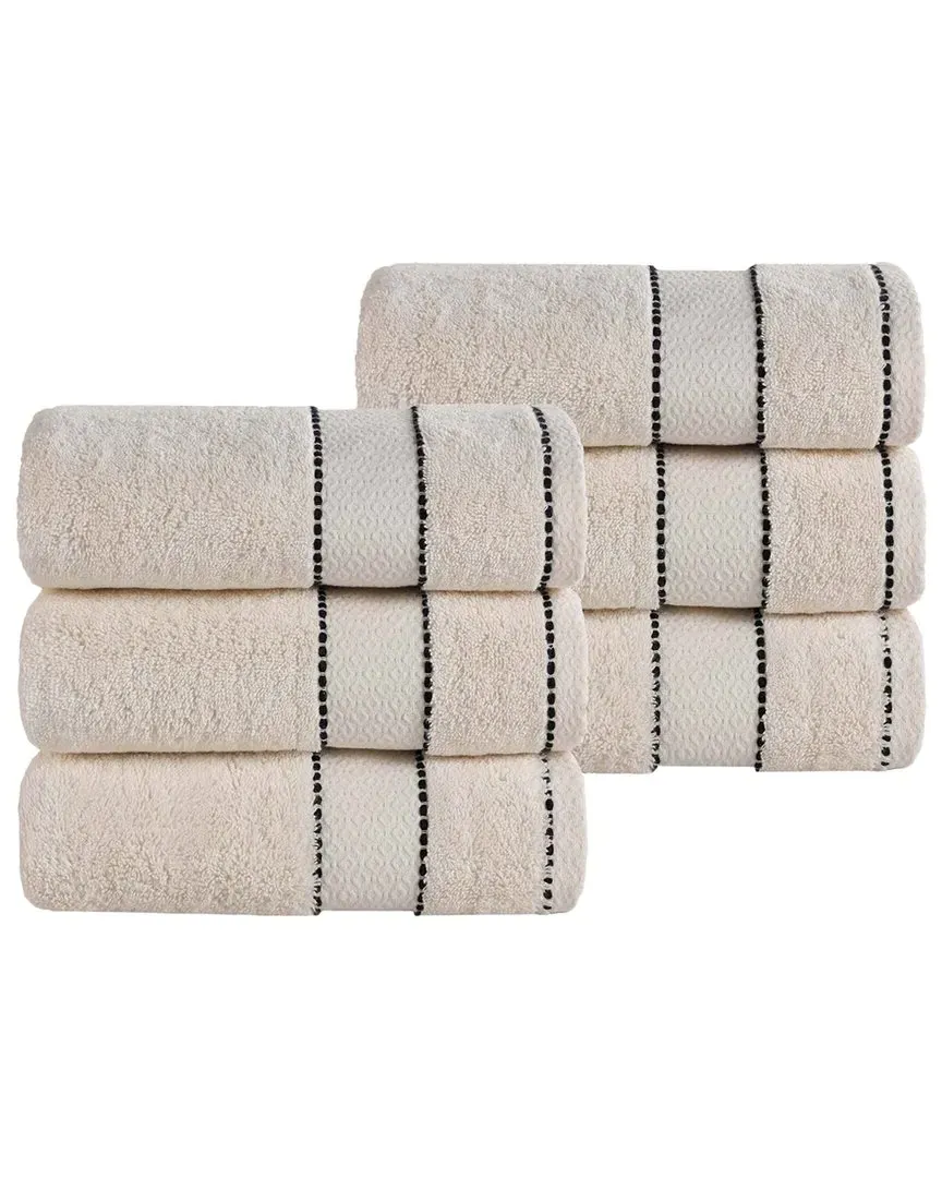 Niles Set of 6 Hand Towels - Ivory, Giza Cotton