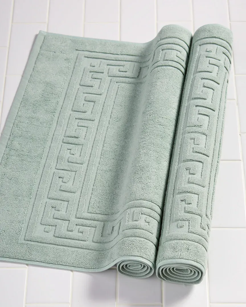 Non-Slip 2pc Absorbent Bath Mat Set - Sage, Cotton image