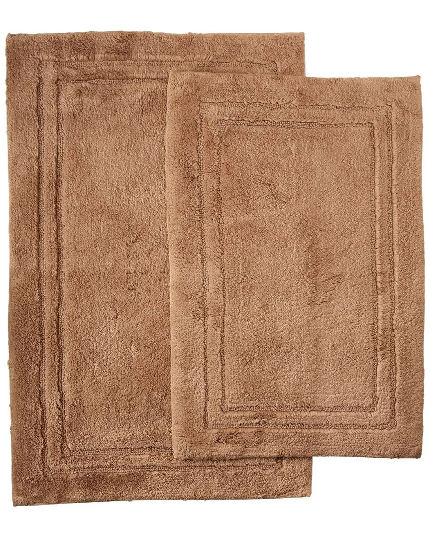 Non-Slip 2pc Bath Rug Set - Latte, Cotton image