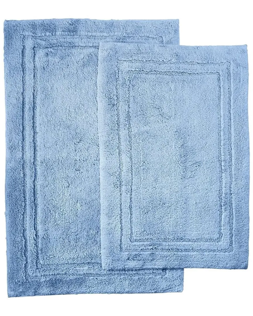 Non-Slip 2pc Bath Rug Set - Light Blue, Cotton