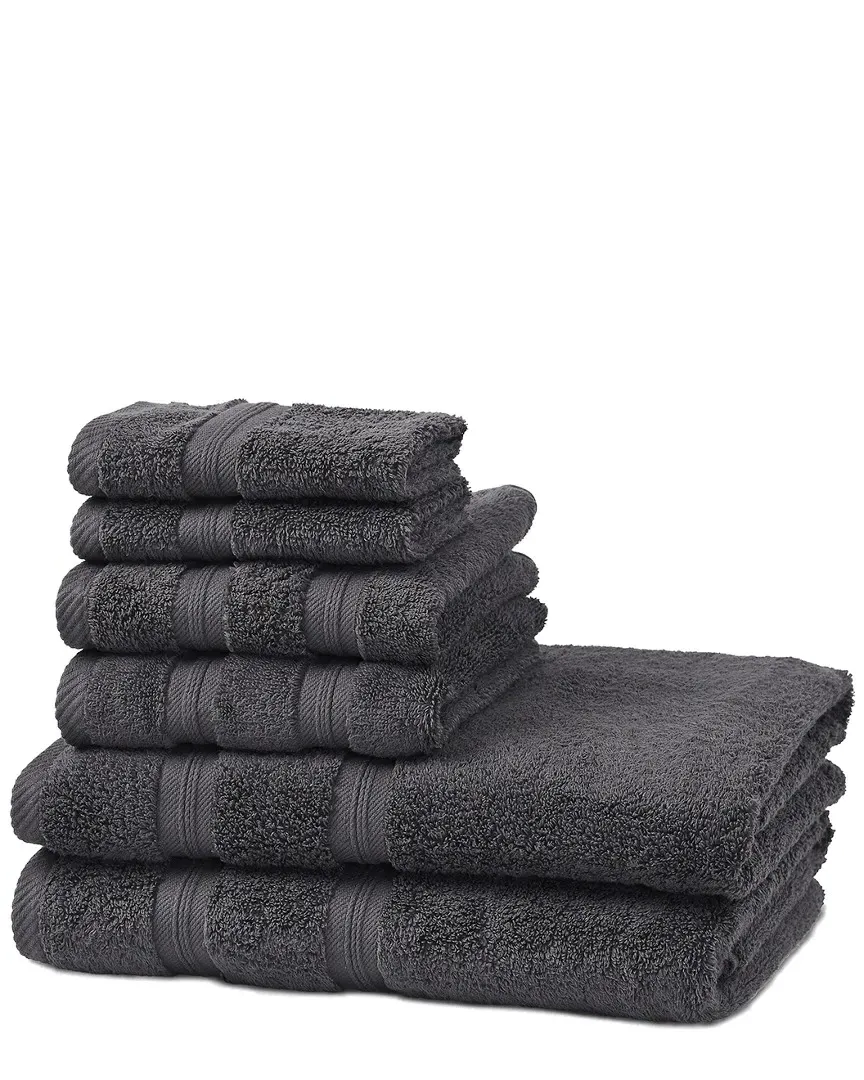 Smart Dry 6pc Cotton Towel Set - Grey image