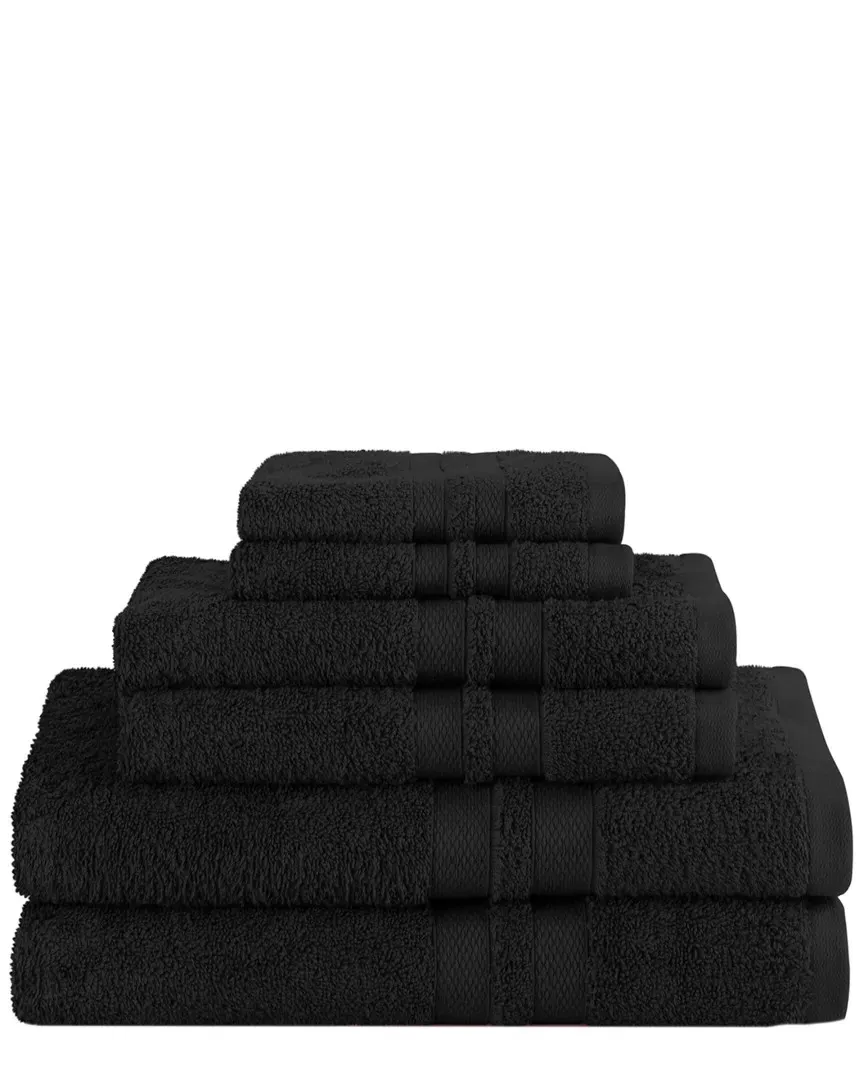 Superior 6-Piece Cotton Towel Set - Black image