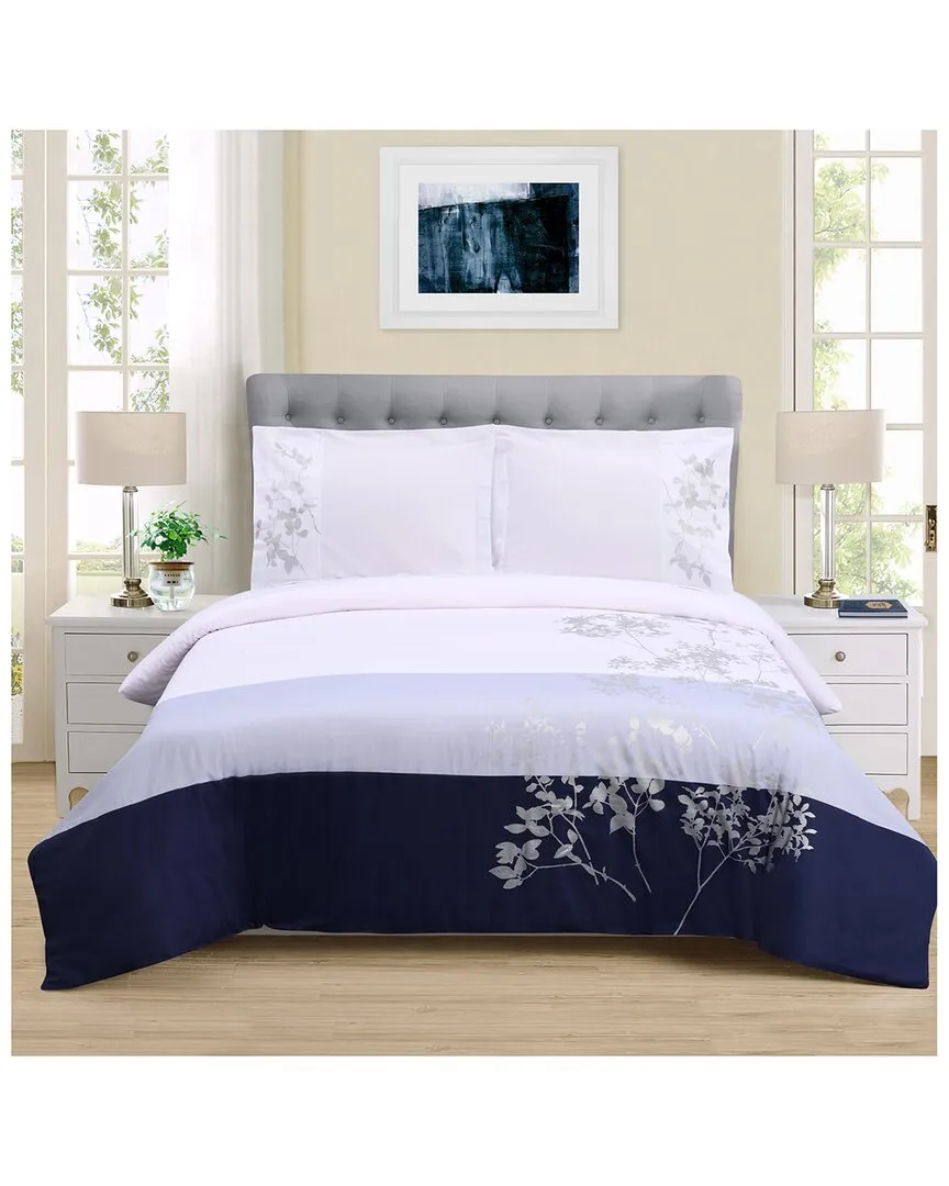 Sydney Floral 3-Piece Duvet Cover Set - Blue, Cotton image