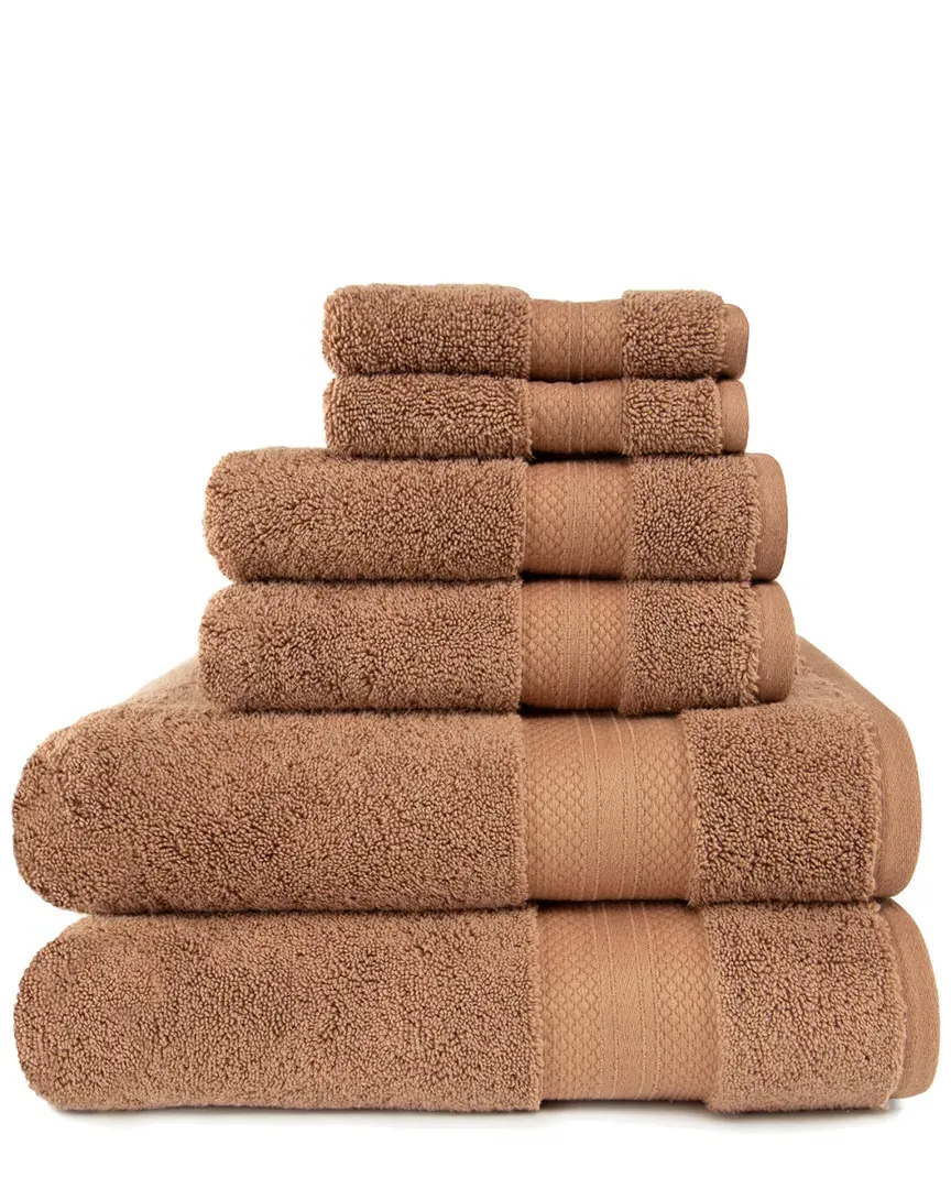 Turkish 6pc Ultra-Plush Cotton Towel Set - Taupe