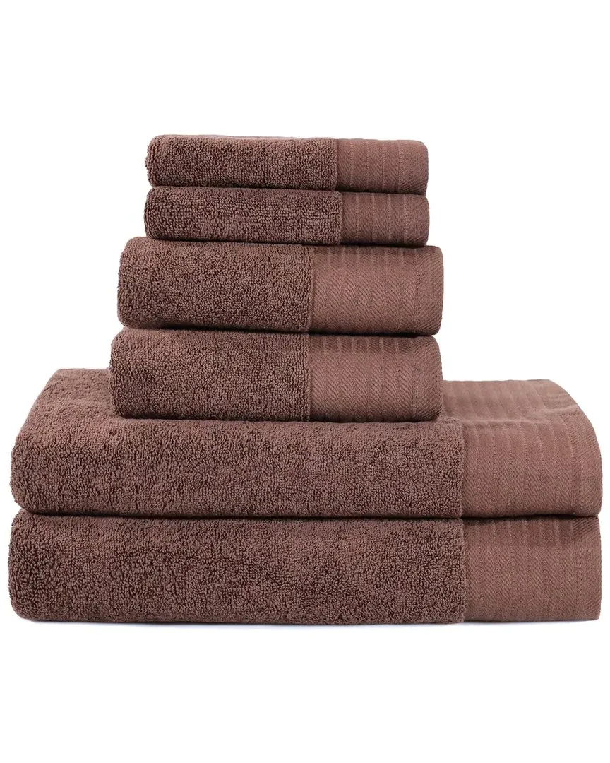 Turkish Cotton 6-Piece Towel Set - Chocolate image