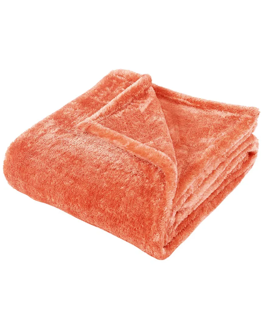 Ultra-Plush Fleece Throw Blanket - Coral, Microfiber