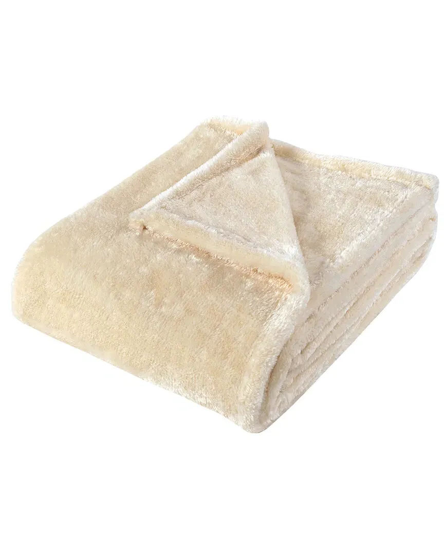 Ultra-Plush Fleece Throw Blanket - Ivory, Microfiber
