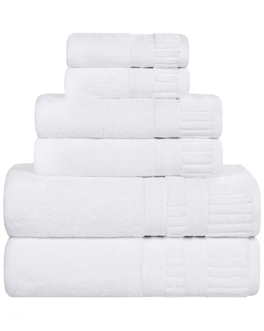 Venice Zero Twist 6-Piece Towel Set - White, Cotton image