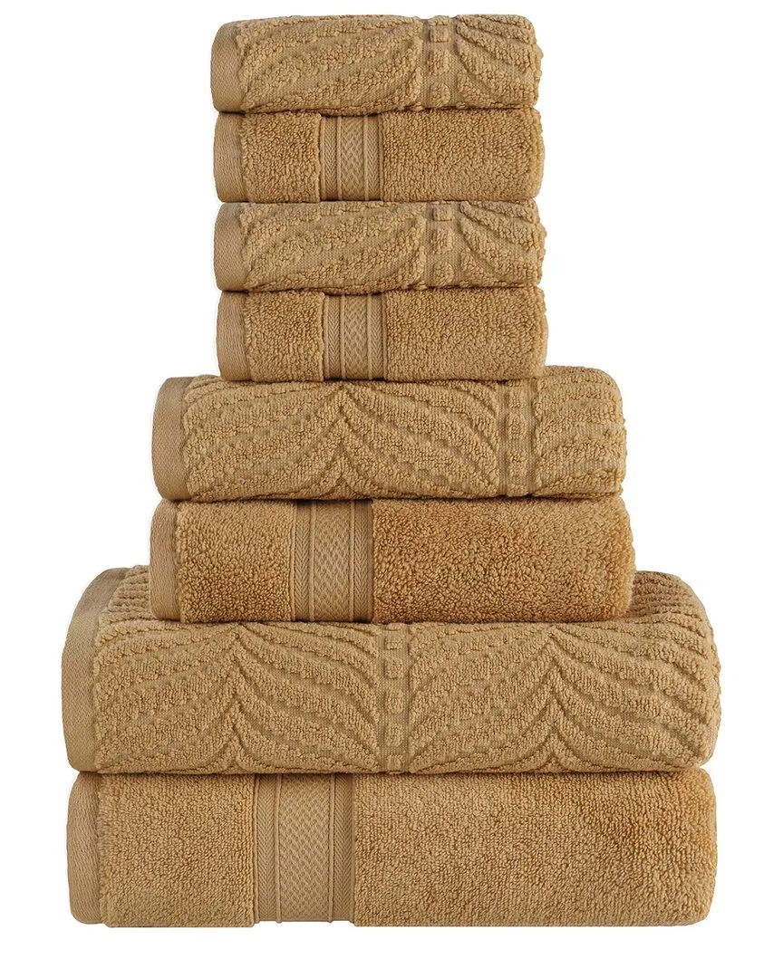 Zero Twist Cotton 6pc Chevron Towel Set - Gold