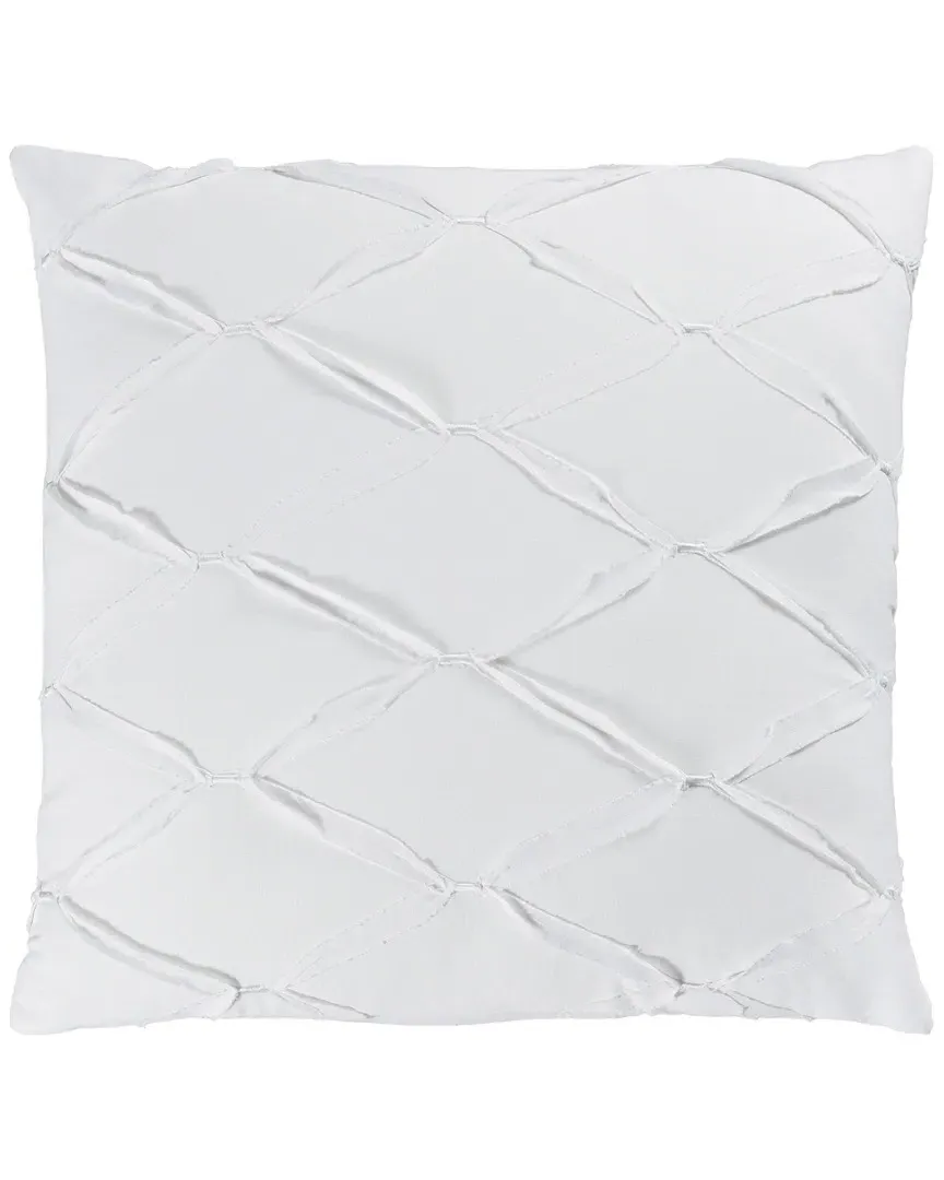 Aiken Texture Euro Sham - White, Cotton Linen