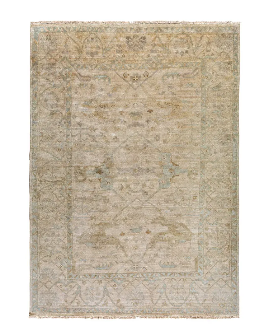 Antique Hand Knotted Rug - Beige, Wool