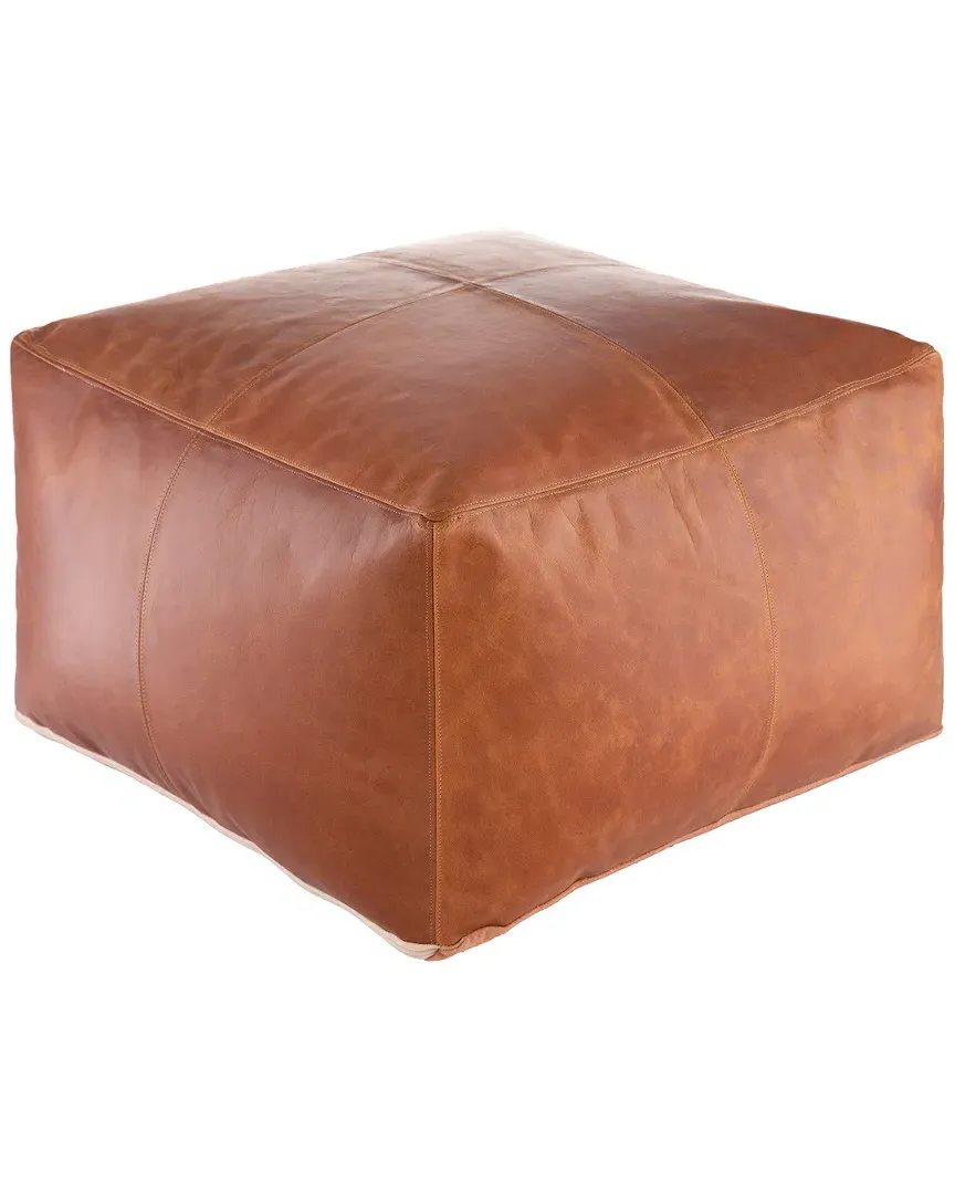 Barrington Ottoman - Burnt Orange, Leather image