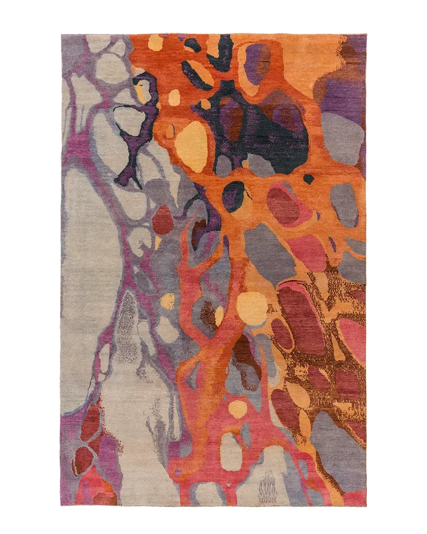 Brought to Light Hand Knotted Rug - Red, Wool