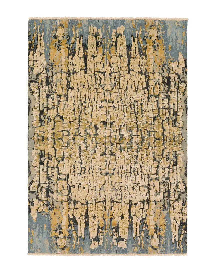 Colaba Hand Knotted Rug - Blue, Silk