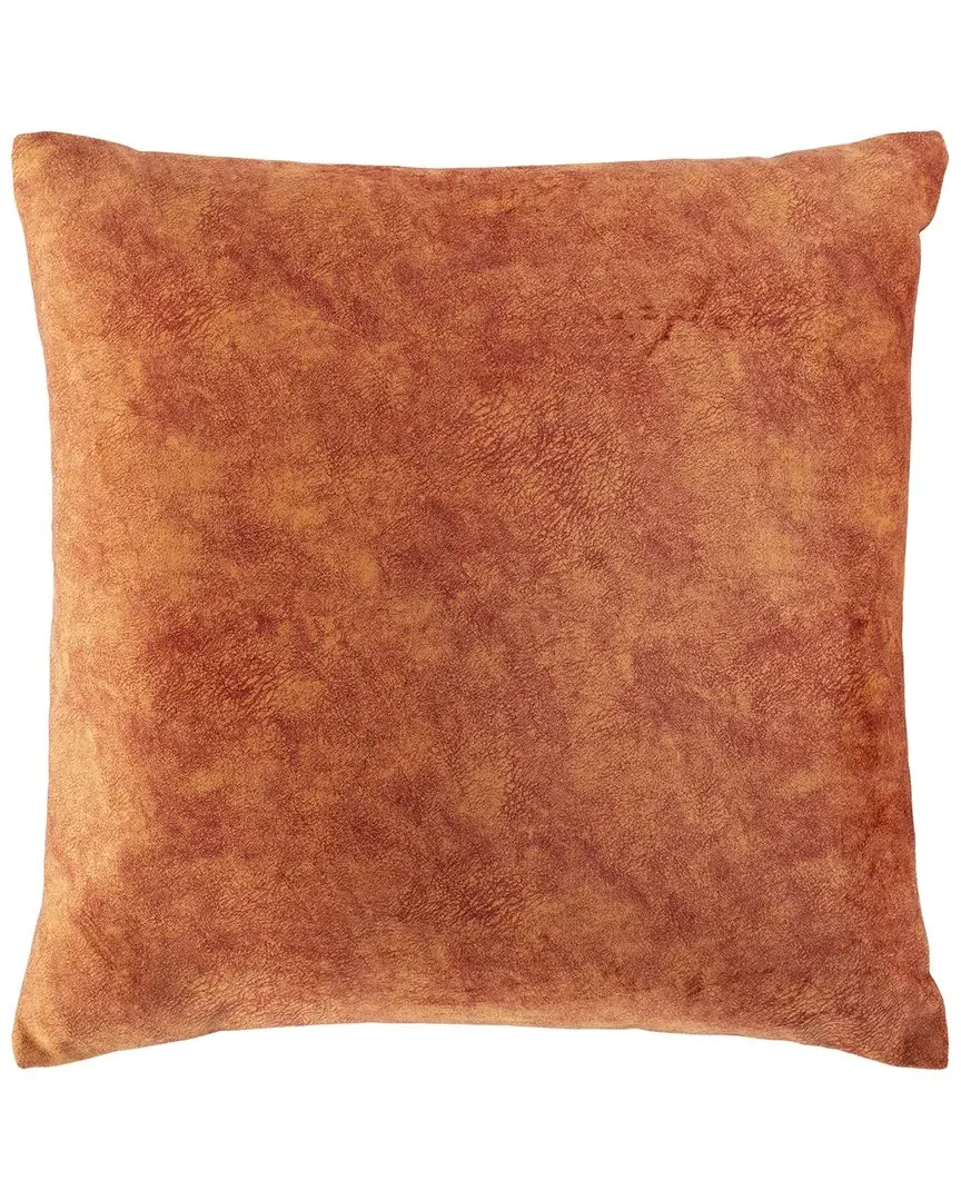 Collins Square Pillow - Rust, Polyester