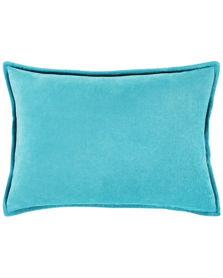 Cotton Velvet Accent Pillow - Blue