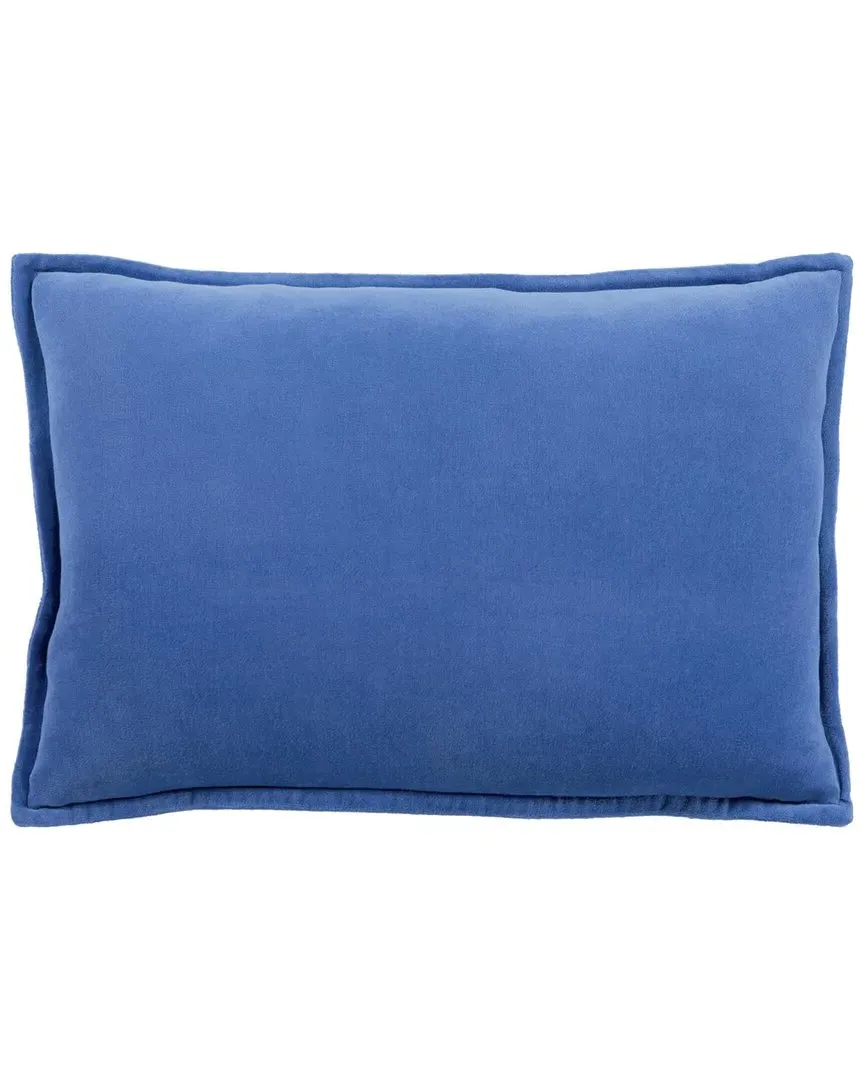 Cotton Velvet Accent Pillow - Blue