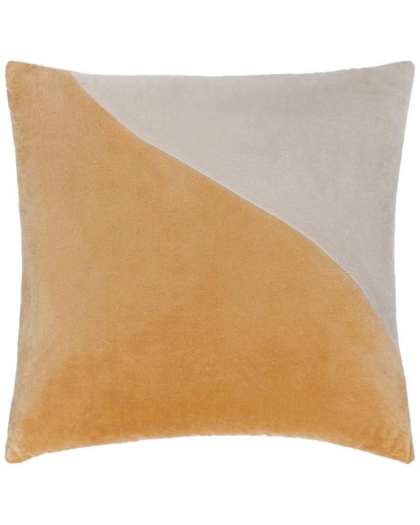 Cotton Velvet Accent Pillow - Brown